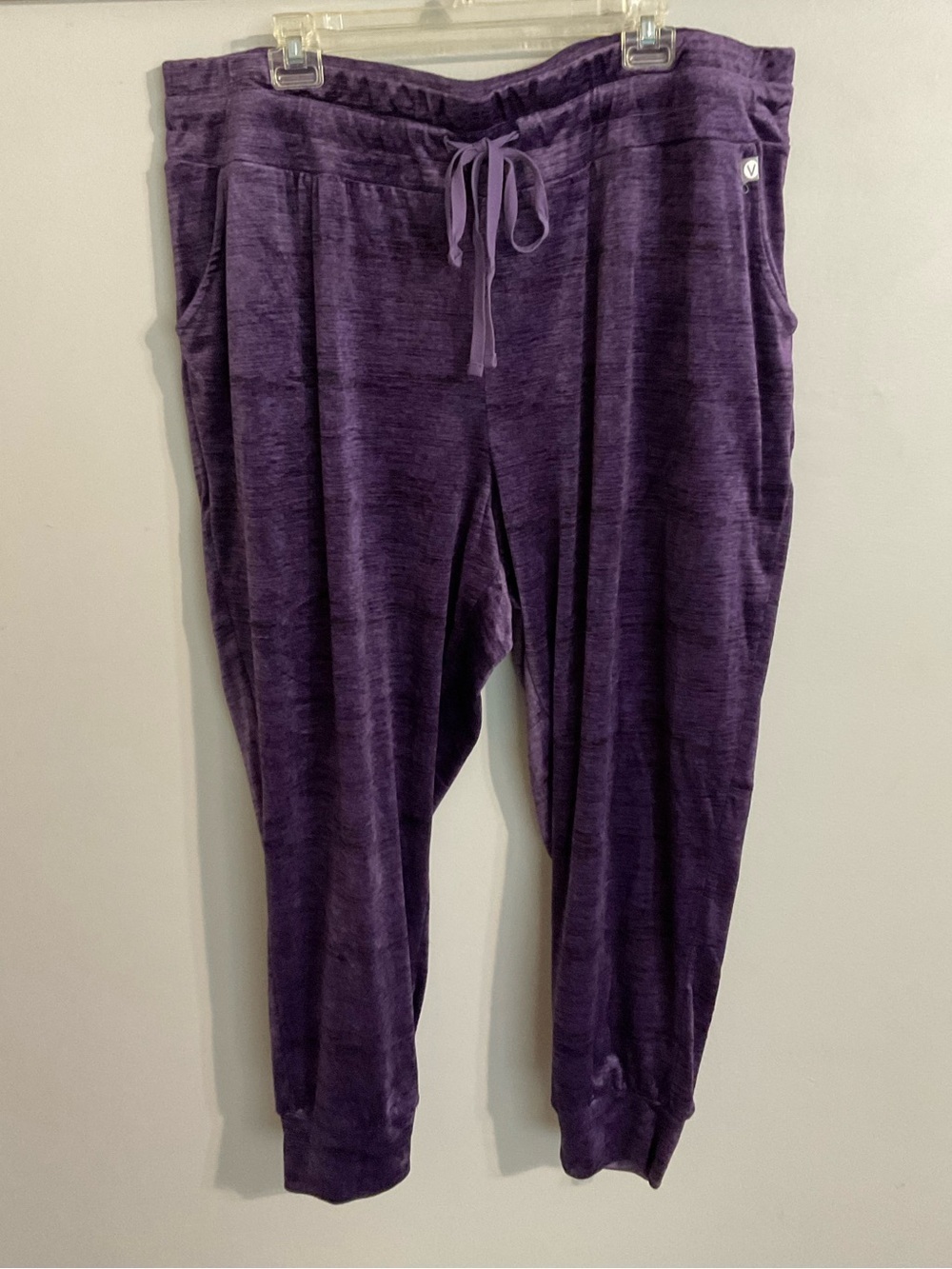 Livi Active for Lane Bryant Purple Velour Jogger Track Pants 22/24